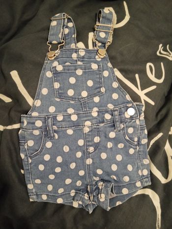 Salopette à pois _ 3/6 mois