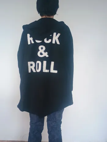 Gilet long noir  rock and roll