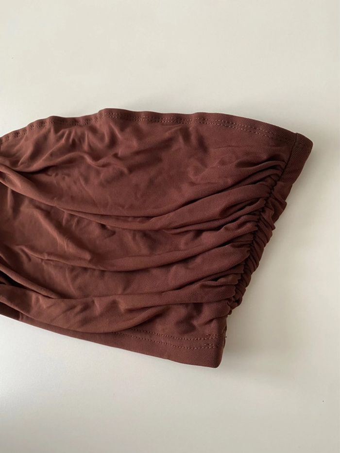 Haut bandeau marron en tulle L - photo numéro 2