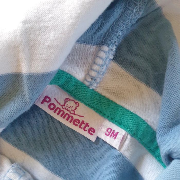💚 Tee-shirt ML à capuche 9 mois Pommette #emyfleury_9moisgarçon - photo numéro 3