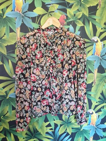 Chemise transparente col Mao