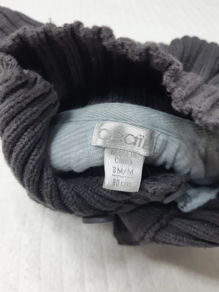 Gilet côtelé gris Obaïbi 3 mois - photo numéro 4