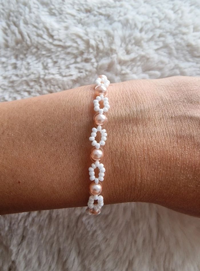 Bracelet thème mariage rose clair - photo numéro 2