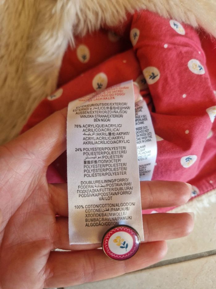 Gilet sans manche fausse fourrure beige fille sergent major 2 ans 92cm - photo numéro 6