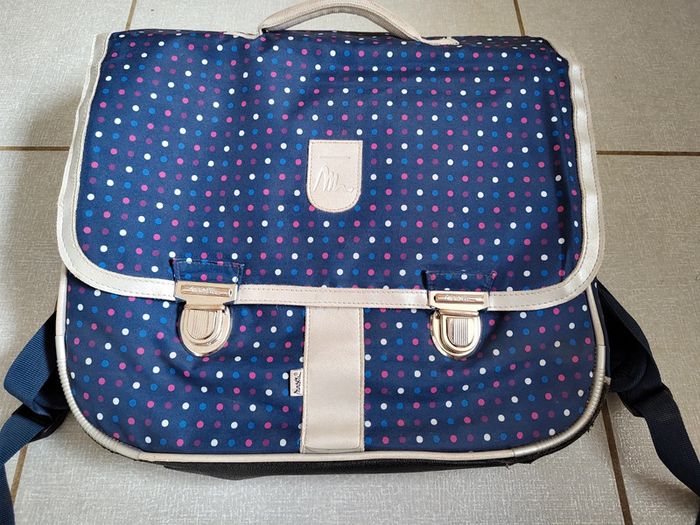 Cartable bleu à pois Miniséri