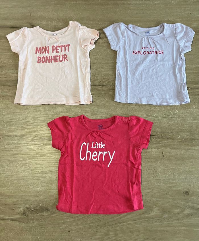 Lot t-shirts MC 9 mois