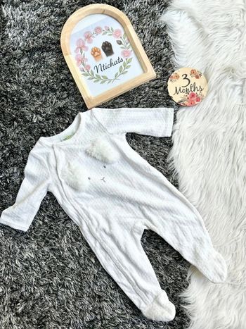 Pyjama en velours doublé avec animation en relief- TAO - 3 mois