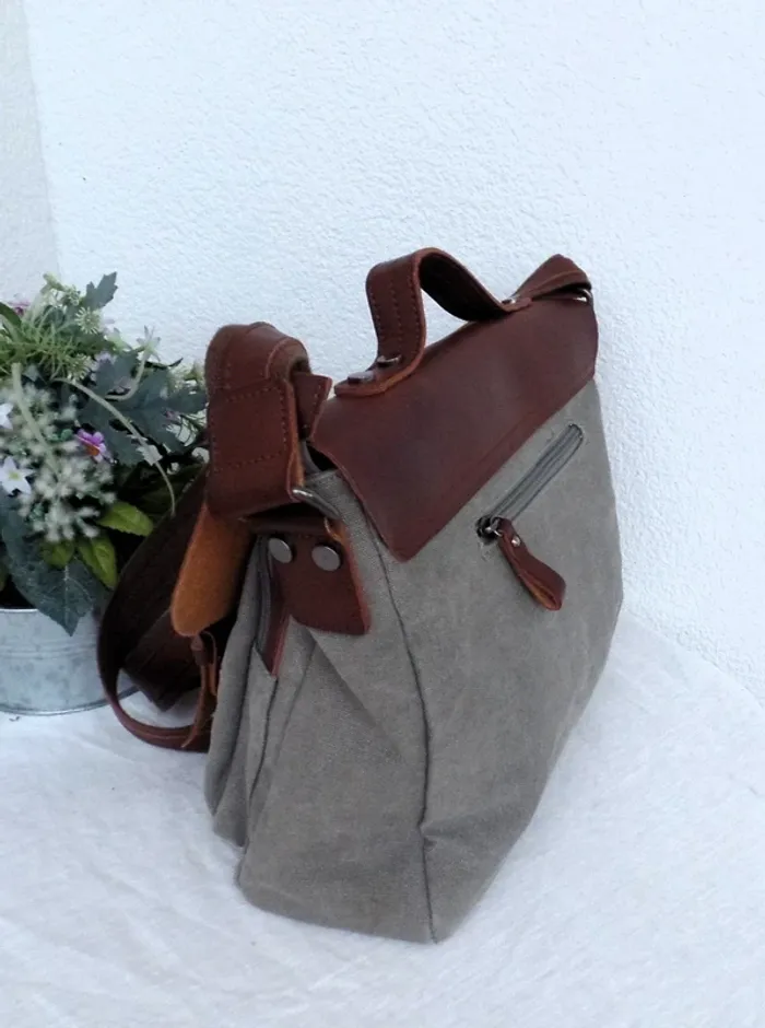 Sac cartable style gibecière Mandoline - photo numéro 7