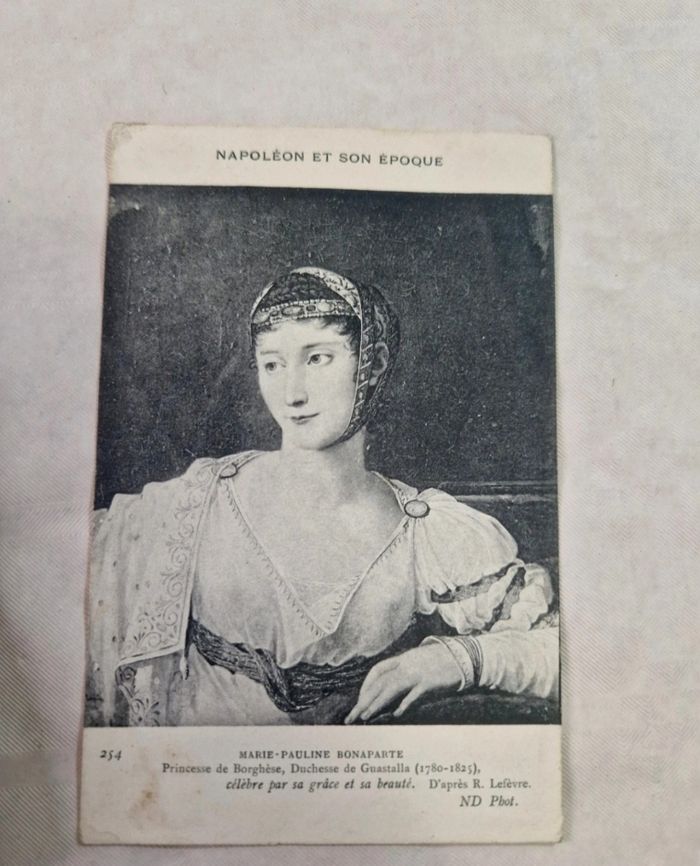 Carte Postale Ancienne Marie-Pauline Bonaparte Portrait ND Phot Début XXe - photo numéro 3