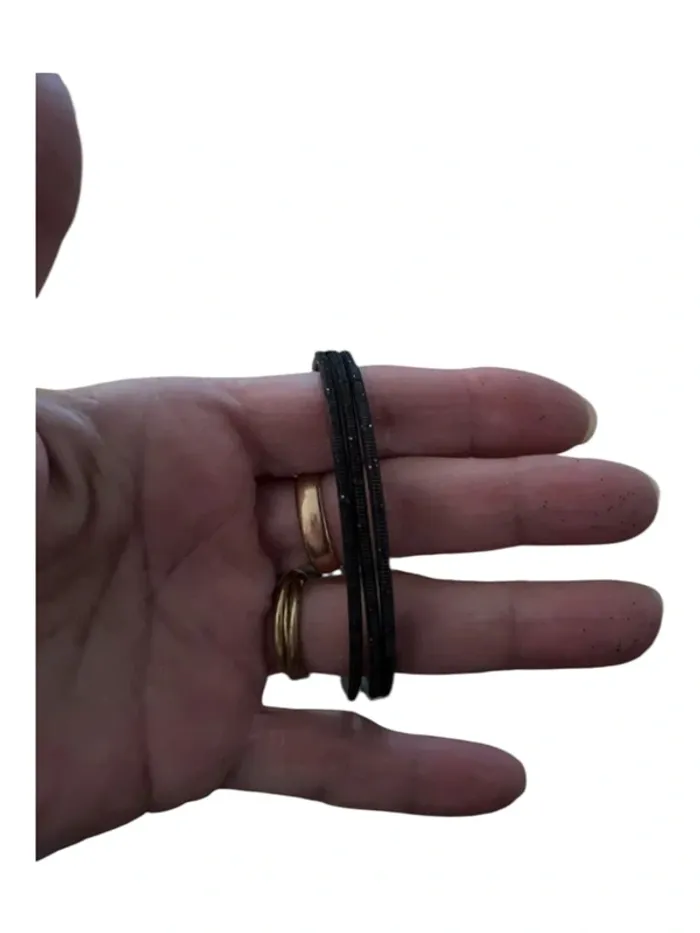 🟦 Superbe parure bracelets en verre pailleté 🟦 - photo numéro 4