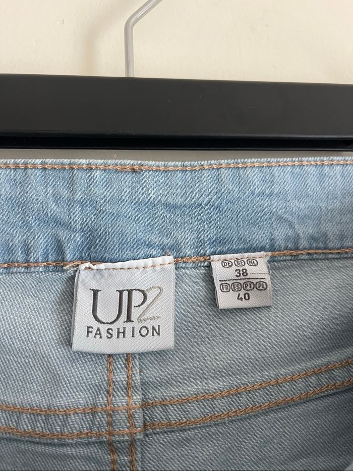 Short jeans bleu taille haute Up2fashion - photo numéro 3