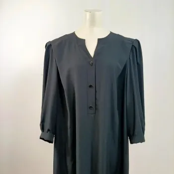 Robe noire vintage Jausta Cinquini – Made in Italy – Élégante et fluide - Taille 54 A829