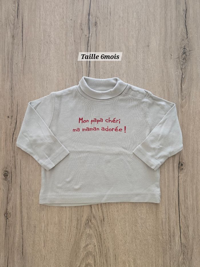 Tee-shirt manches longues - Taille 6mois - Grain de blé