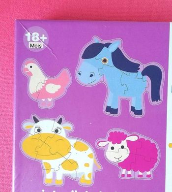 4  Puzzles Mes amis de la ferme