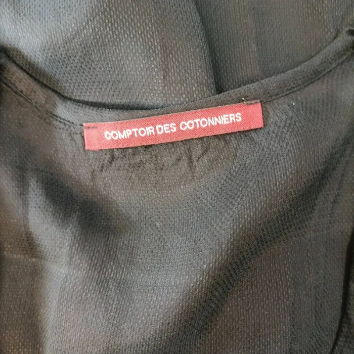 Blouse noire avec cordon de serrage - Comptoir des Cotonniers - Taille 36 - A079 - photo numéro 9