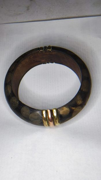 Bracelet en bois et métal inde
