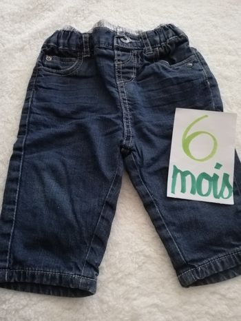 Pantalon jean bleu grain de blé garçon 6 mois