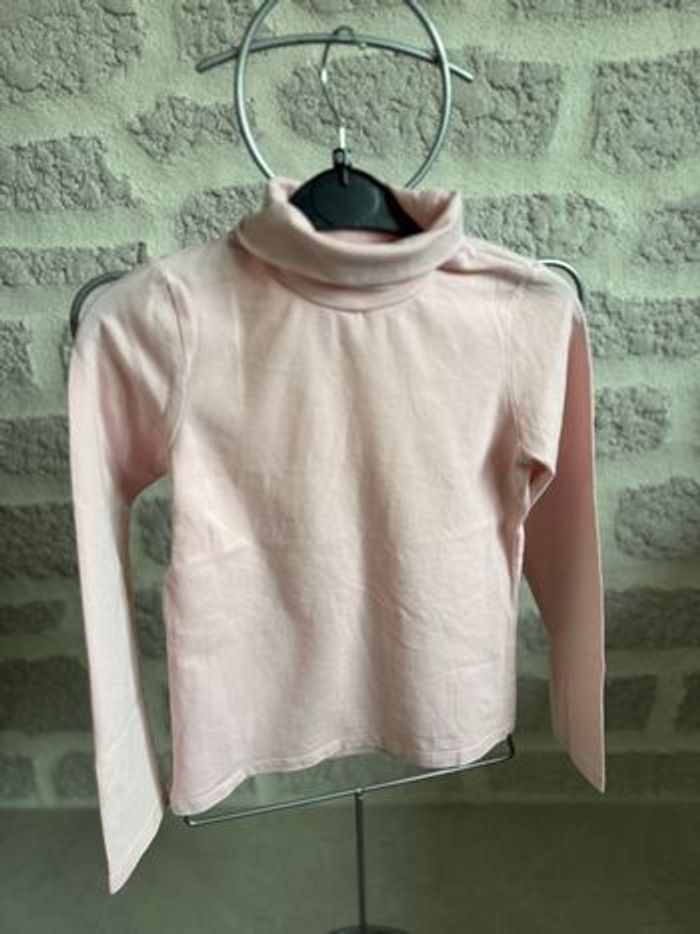 Tee shirt sous pull col roulé hiver fille 8 ans manches longues - photo numéro 2