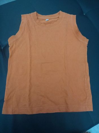 Débardeur marcel orange 8 ans garçon
