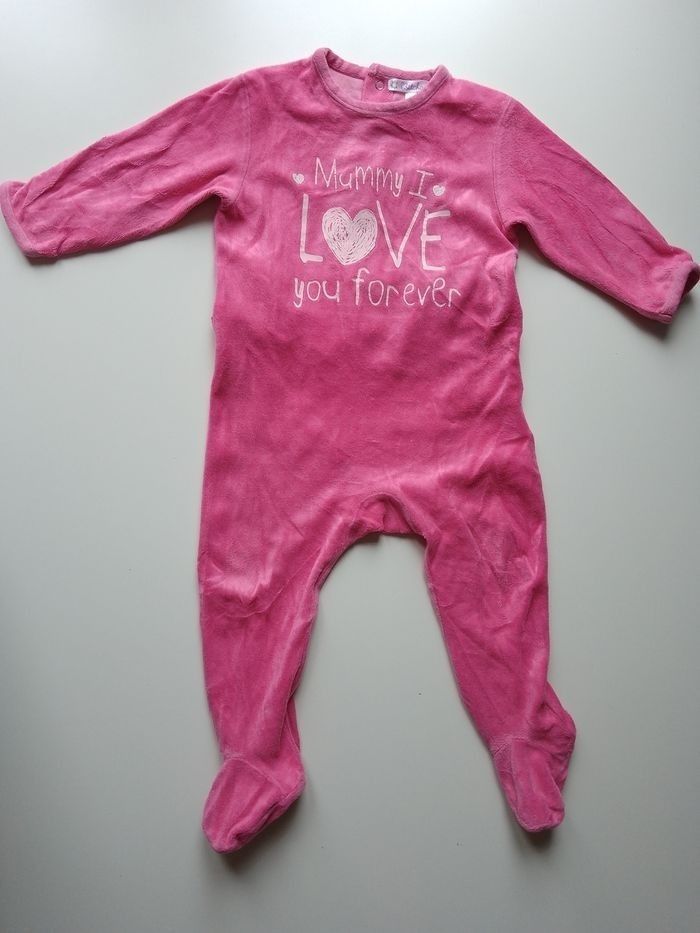 Pyjama en velours une pièce fille 18 mois Kitchoun