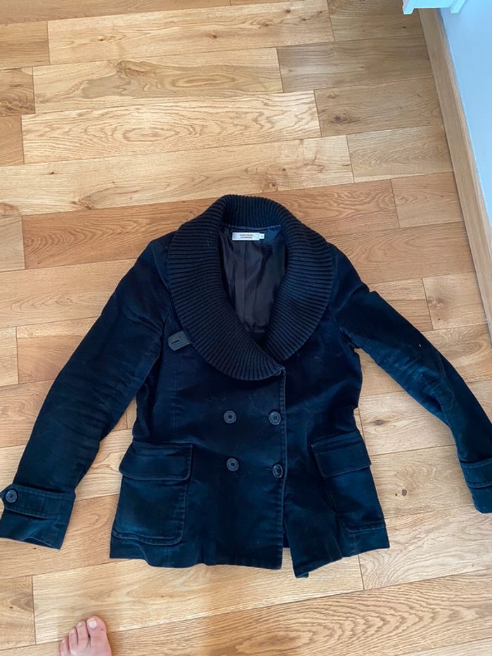Manteau noir comptoir des cotonniers