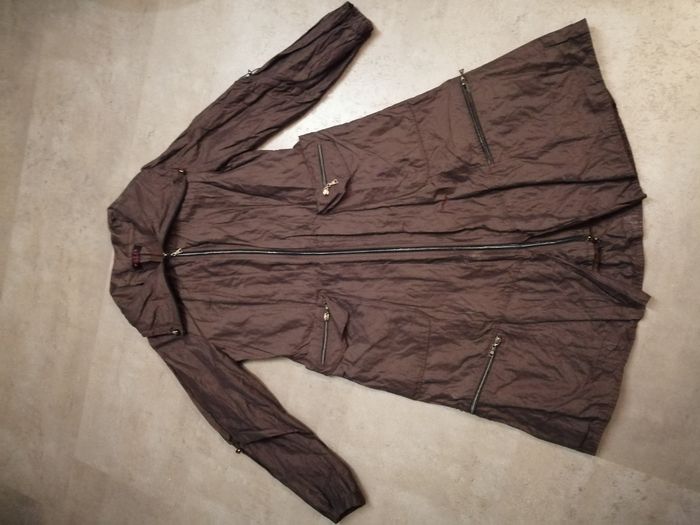 Popeline longueur 100 cm Taille 38 avec capuche Marron Motys - photo numéro 2