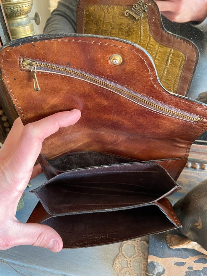 Pochette cuir vintage - photo numéro 4