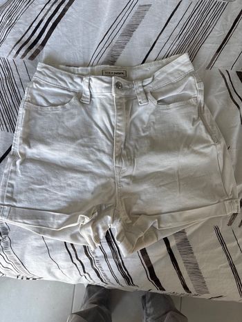 Short en jean Blanc 