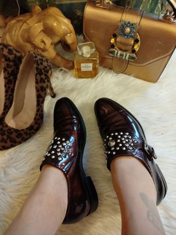 Chaussures Cuir vernis bordeaux TEXTO