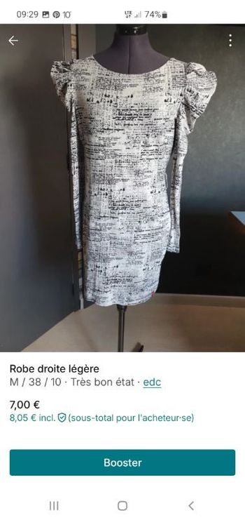 Robe droite genre lainage