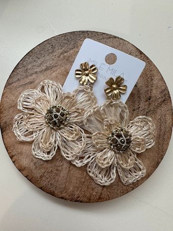 Boucles d’oreilles fleurs acier inoxydable 💫