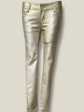 Pantalon doré pour femme