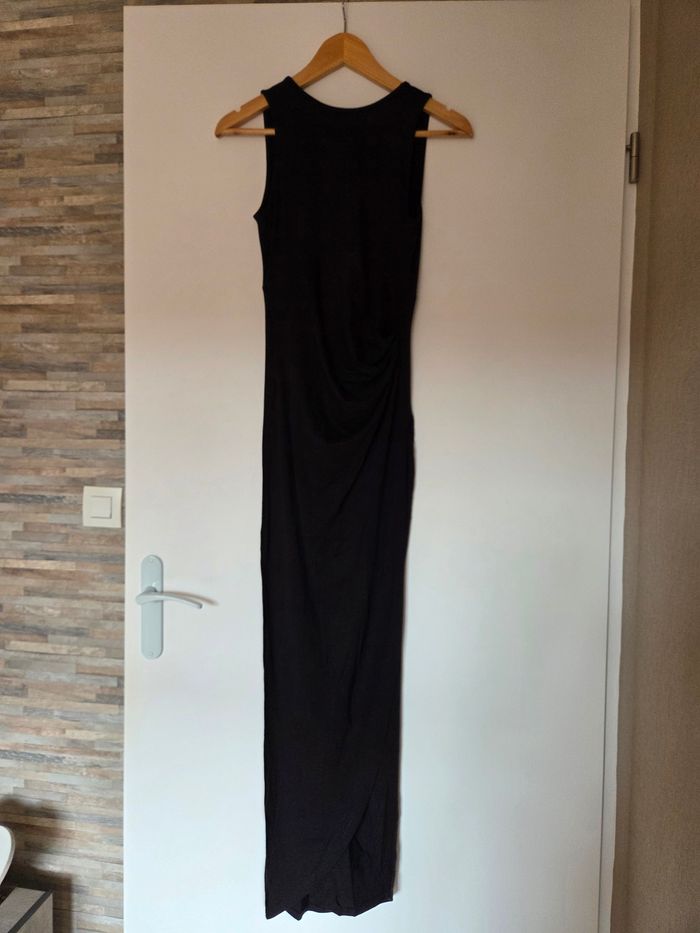 Robe longue Asos fente drapée noire T36 - photo numéro 3