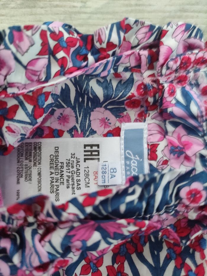 Blouse liberty Jacadi taille 8ans - photo numéro 3