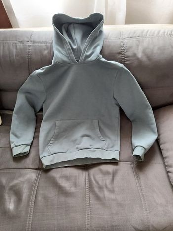 Sweat à capuche gris bleu 12 ans