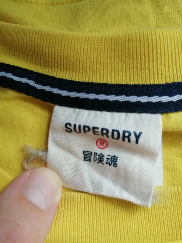 Tee-shirt jaune écriture et logo superdry / superdry / (M) - photo numéro 7