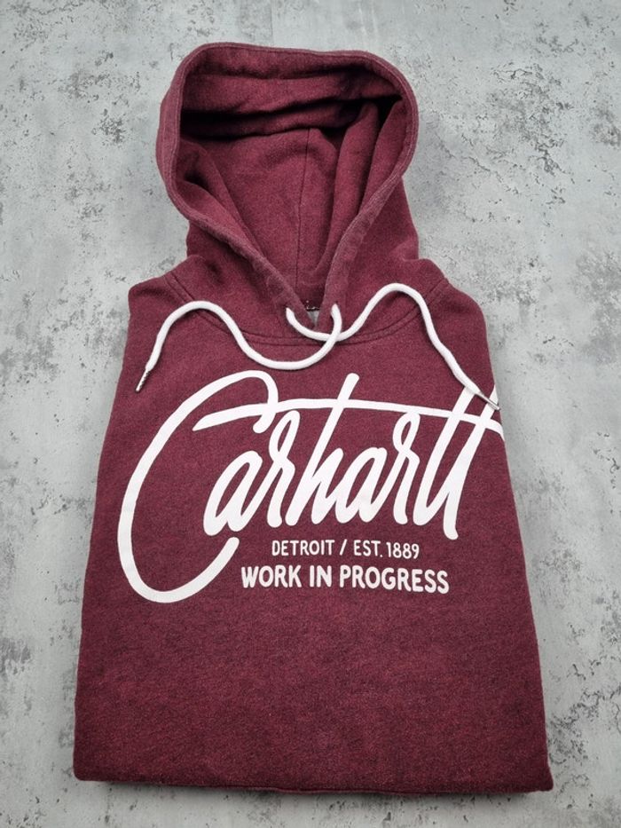 Pull capuche Carhartt WIP bordeaux Taille S - photo numéro 2