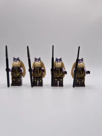 Figurines type lego 4 guerriers Gungan star wars