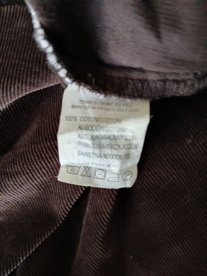 Jupe droite mini velours marron chocolat noir 40/L - K Woman - photo numéro 4