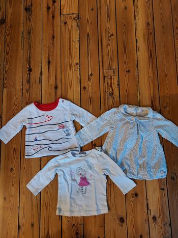 Lot de tee-shirts à manches longues 3 mois