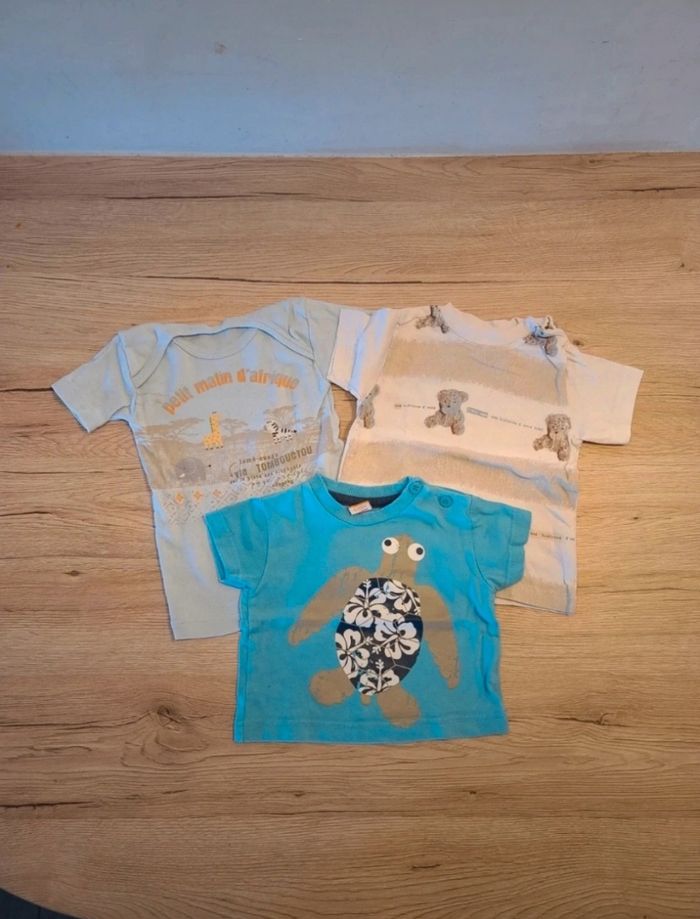 Lot tee-shirt manches courtes 6 mois