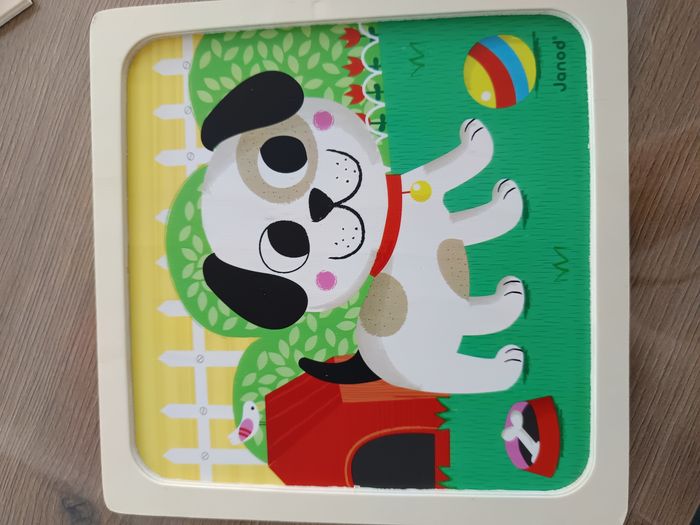 Puzzle bois chien Janod - photo numéro 2