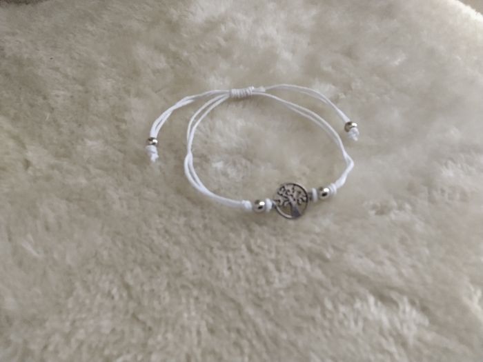 Bracelet arbre de vie cordon blanc - photo numéro 2