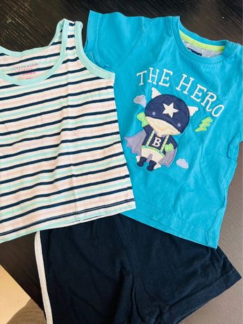 Ensemble été super héros - garçon 12 mois