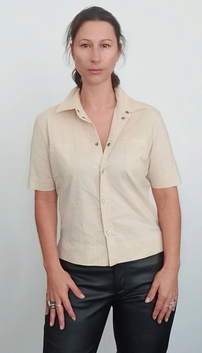 Chemise manche courte stretch neuve Esprit - photo numéro 4