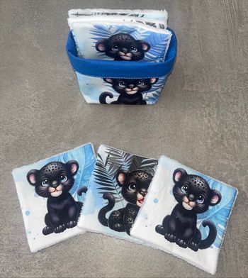 Corbeille /6 lingettes Panther