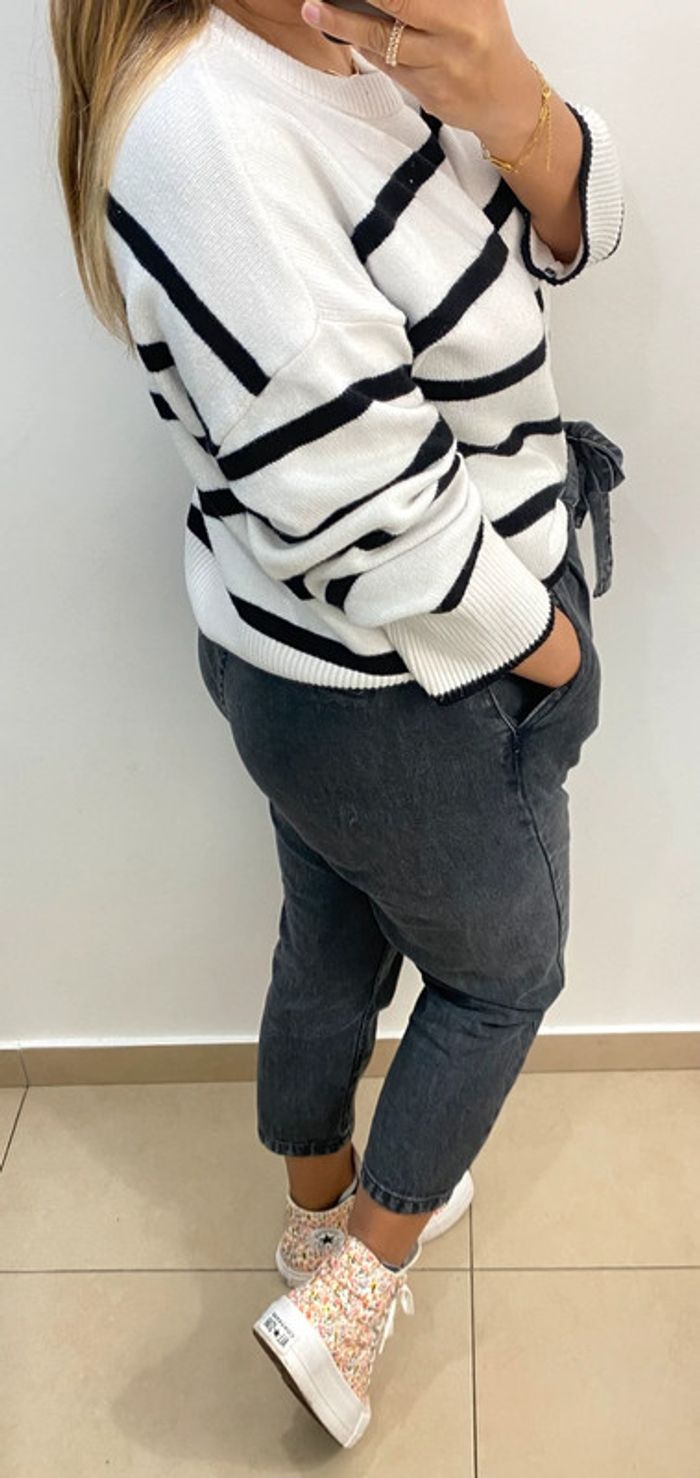 Superbe Pull Rayé Taille M - photo numéro 8