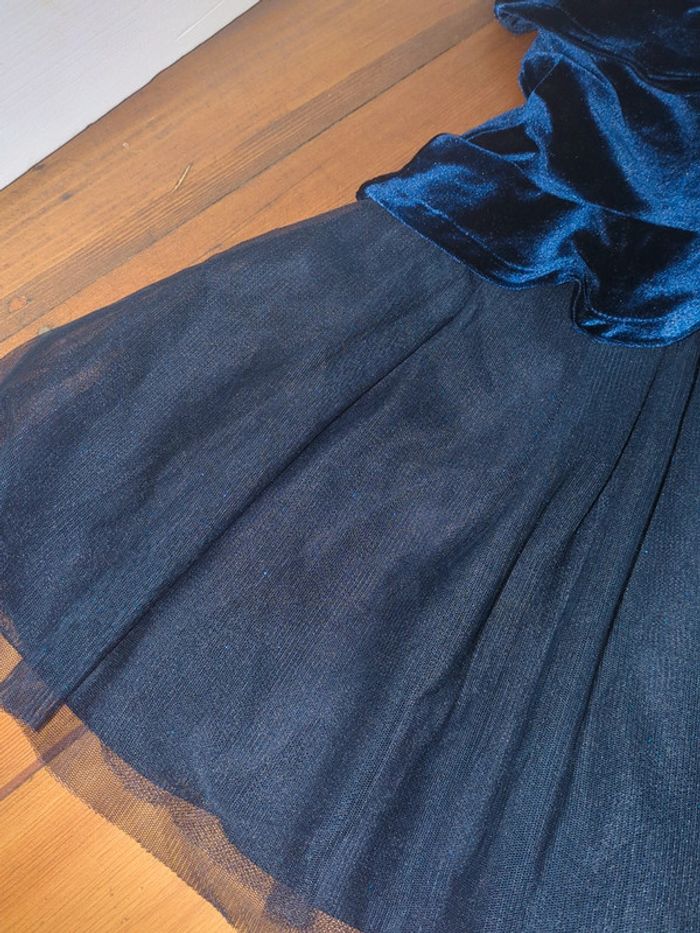 Robe velours et tulles paillettes fêtes cérémonie 8 ans catimini - photo numéro 4