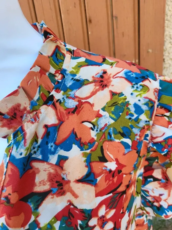 Blouse fleuri multicolore shein taille 46 - photo numéro 3