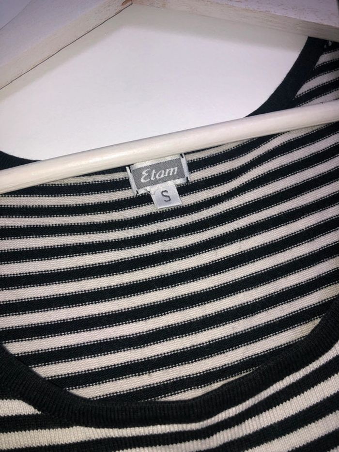 Top Étam en coton sans manches à rayures - photo numéro 5